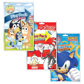 Licensed Grab and Go Coloring Play Packs
