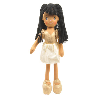 Addy Plush Rag Doll with Gold Dress