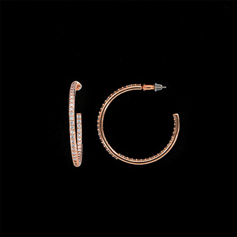 Amanda Blu Inside Out Hoop Earrings - Rose Gold