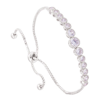 Amanda Blu Graduated Adjustable Bracelet - Silver
