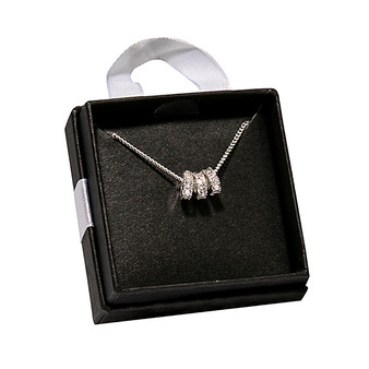 Julia Harper Three Rings Necklace - Silver