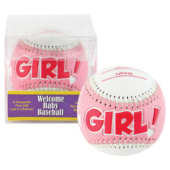 Welcome Baby Baseball - Girl