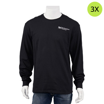 Northwestern Medicine Logoed Long-Sleeved Shirt - Black - 3X