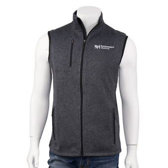 Northwestern Medicine Logoed Men's Fleece Sweater Vest - Heathered Charcoal - M