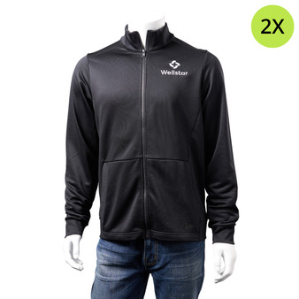 Wellstar Health Logoed Men's Full-Zip Performance Jacket - Black - 2X