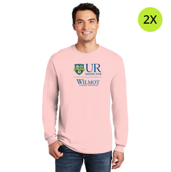 Wilmot Cancer Institute Long-Sleeved Shirt - Light Pink - 2X