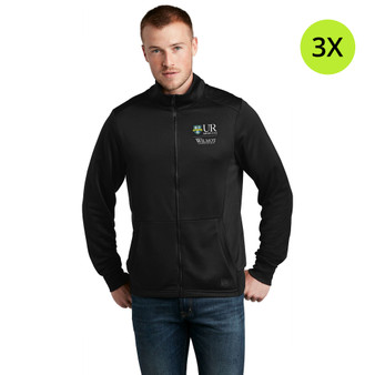 Wilmot Cancer Institute Men's New Era Performance Terry Full-Zip - Black - 3X