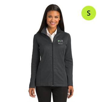 Wilmot Cancer Institute Ladies Vertical Texture Full-Zip Jacket - Iron Grey-Black - S