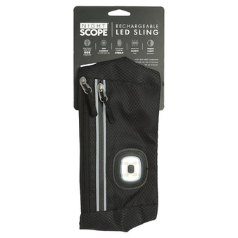 Night Scope Rechargable LED Sling Bag - Black