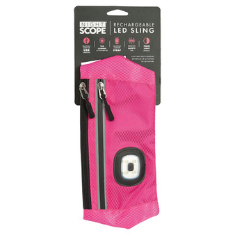 Night Scope Rechargable LED Sling Bag - Pink