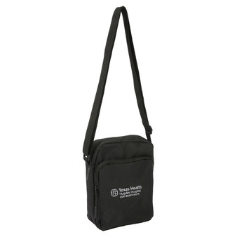 Texas Health Huguley Hospital Logoed Upright Crossbody Bag - Black