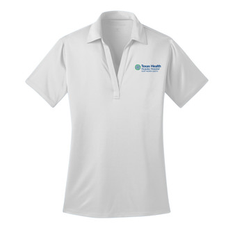 Texas Health Huguley Hospital Logoed Ladies Silk Touch Performance Polo - White - Large
