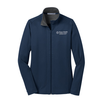 Texas Health Huguley Hospital Logoed Women's Full Zip Pullover - Blue/Gray - XS