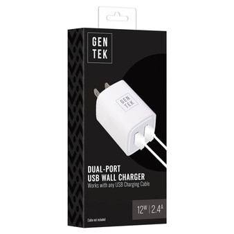 Gen Tek Dual Port USB Wall Charger