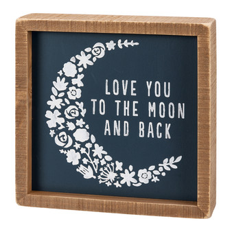 "Love You To The Moon And Back" Wood Sign