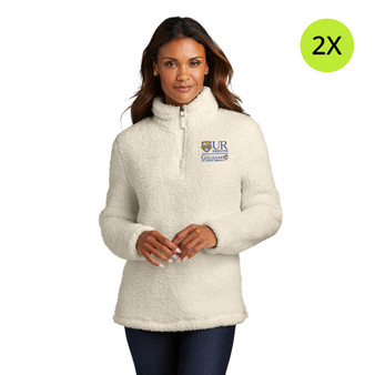 Golisano Children's Hospital Ladies Cozy Quarter Zip Fleece - Marshmallow - 2X