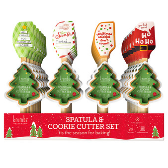 Holiday Spatula and Cookie Cutter Set