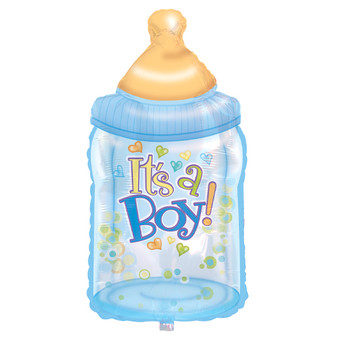 Jumbo Baby Bottle Mylar Balloon - It's a Boy