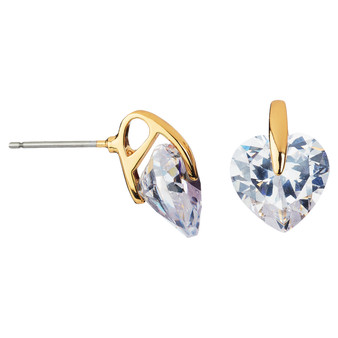 Amanda Blu CZ Heart Stud Earrings