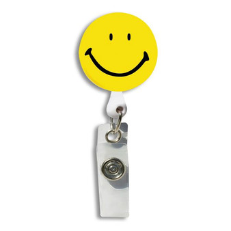 Retractable Badge Reel Holder - Smiley Face