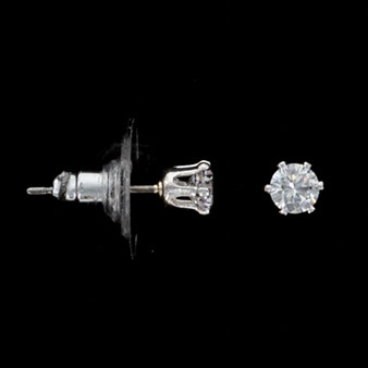 Julia Harper 4mm Cubic Zirconia Stud Earrings