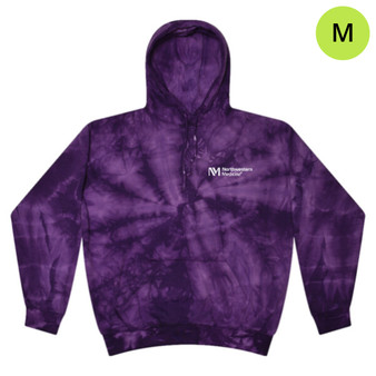 Northwestern Medicine Tie Dye Hoodie Sweatshirt - Purple - M