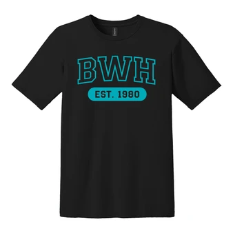 Brigham & Women's Hospital Block Logo T-Shirt - Black - XL