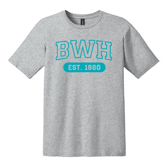 Brigham & Women's Hospital Block Logo T-Shirt - Heather Gray - 2X