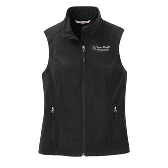 Texas Health Huguley Hospital Logoed Ladies Soft Shell Vest - Black - Small