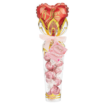 Lindor Valentine Truffle Tower  With Balloon