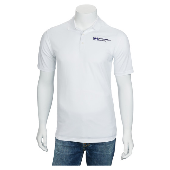 Northwestern Medicine Logoed Nike Dri-Fit Micro Pique Polo - White - Small