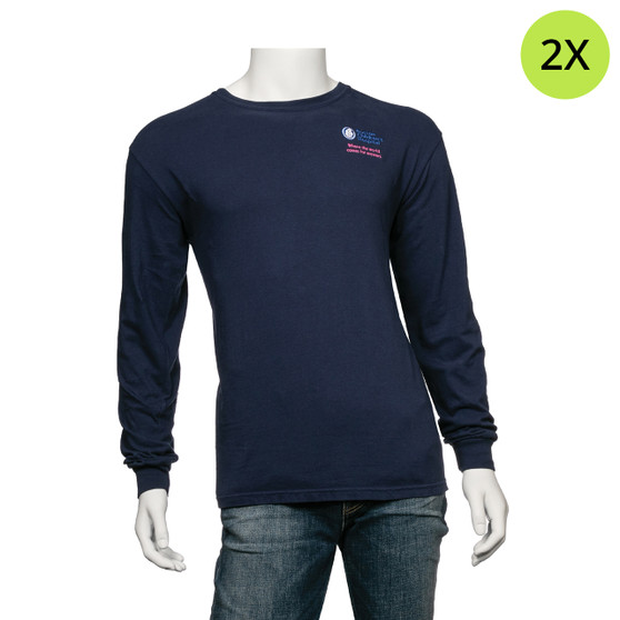 Boston Children's Hospital Logoed Long-Sleeved Shirt - Navy - 2X
