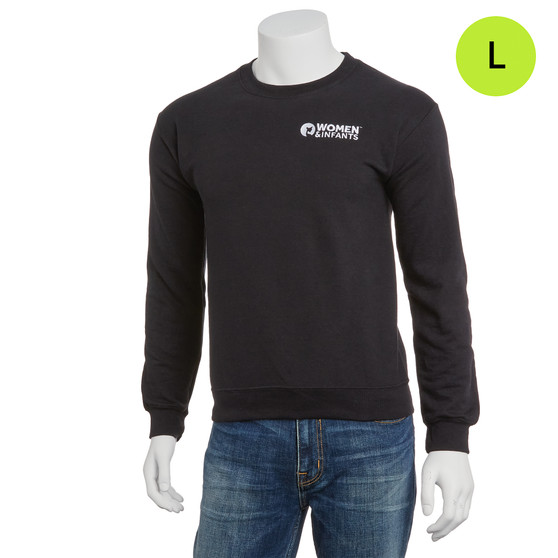 Women and Infants Hospital Logoed Crew Sweatshirt - Black - L