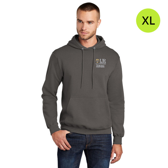 Strong Memorial Hospital Core Fleece Pullover Hooded Sweatshirt - Charcoal - XL