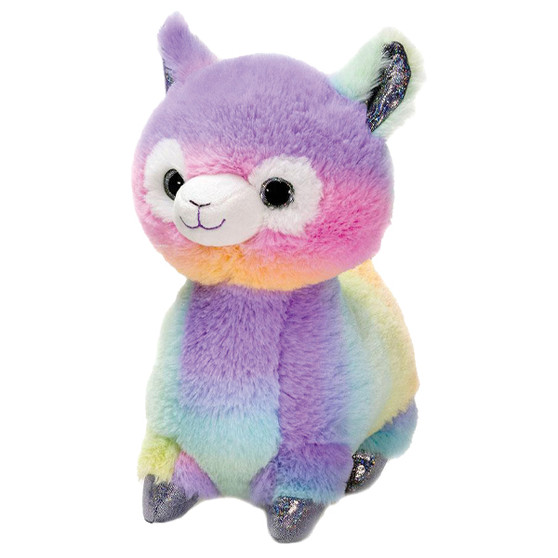 11-Inch Rainbow Sherbet Plush Llama