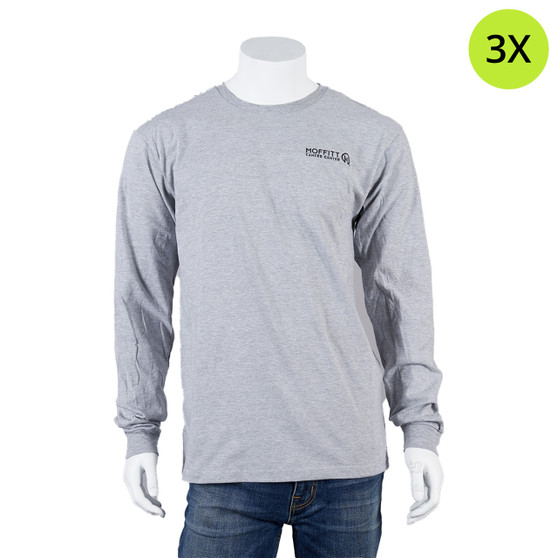 Moffitt Cancer Center Logoed Long-Sleeved Shirt - Heather Gray - 3X