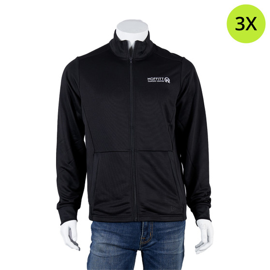 Moffitt Cancer Center Logoed Men's Full-Zip Performance Jacket - Black - 3X