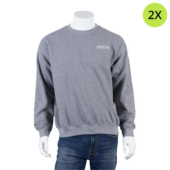 Moffitt Cancer Center Logoed Crew Sweatshirt - Graphite - 2X