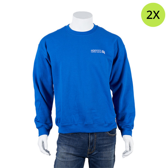 Moffitt Cancer Center Logoed Crew Sweatshirt - Royal Blue - 2X