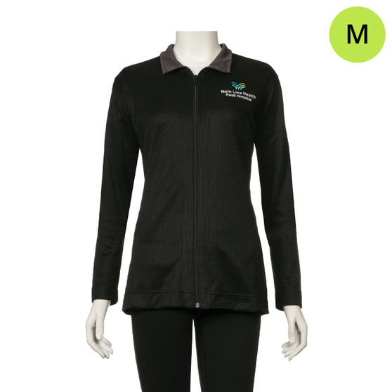 Paoli Hospital Logoed Women's Full Zip Pullover - Black/Gray - Medium