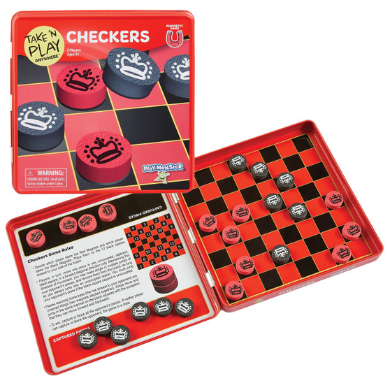 Take 'N' Play Magnetic Travel Game - Checkers
