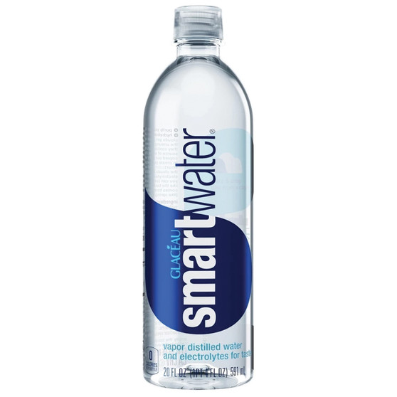 Smartwater Vapor Distilled Water with Electrolytes - 20oz Bottle