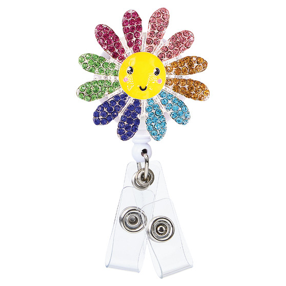 Sparkle and Shine Badge Reel - Colorful Daisy