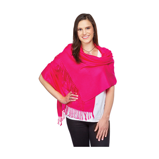Pashmina-Style Shawl with Fringe
