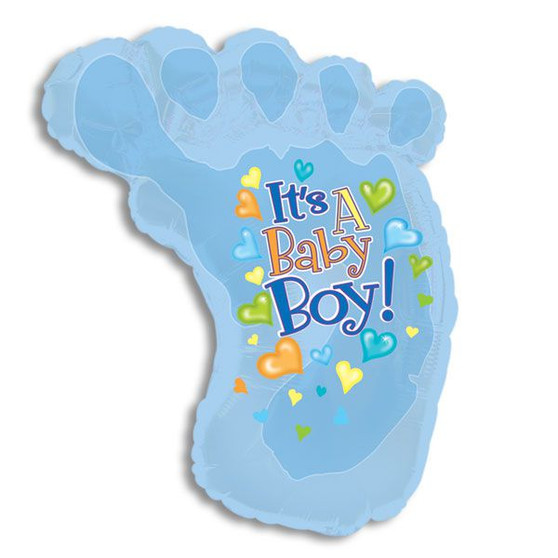 Jumbo Baby Footprint Mylar Balloon - It's a Boy