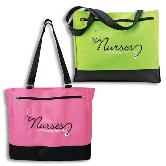 Nurses Are Blessings from God Canvas Tote Bag