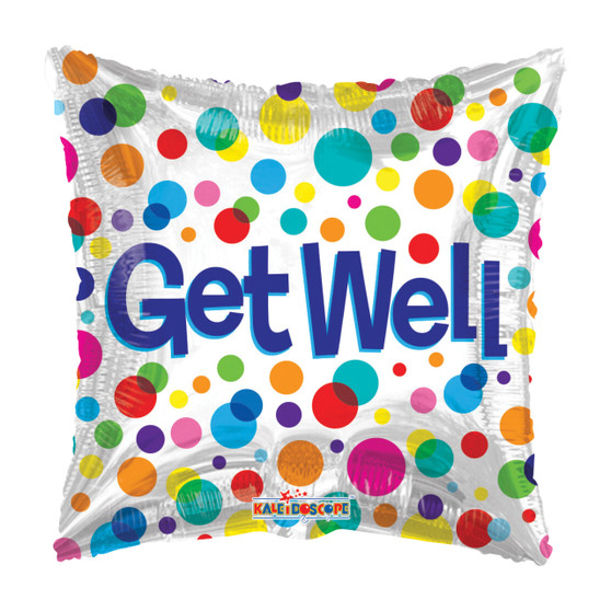 Get Well Dot Mylar Balloon