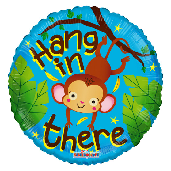 Hang In There Monkey Mylar Balloon