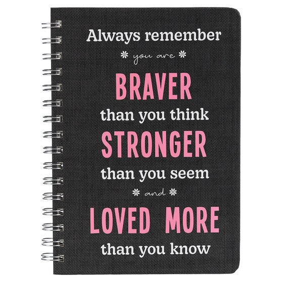 Inspirational Spiral Journal - Braver than You Think