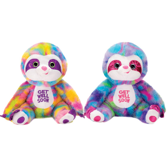 Get Well Tie-Dye Sloth Plush